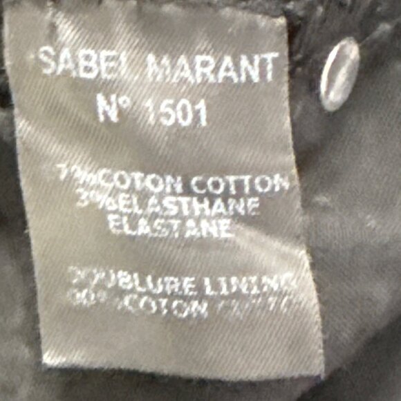 Isabel Marant Women’s Black Cotton-Elastane Embroidered Skinny Jeans Size 3 - Picture 10 of 10